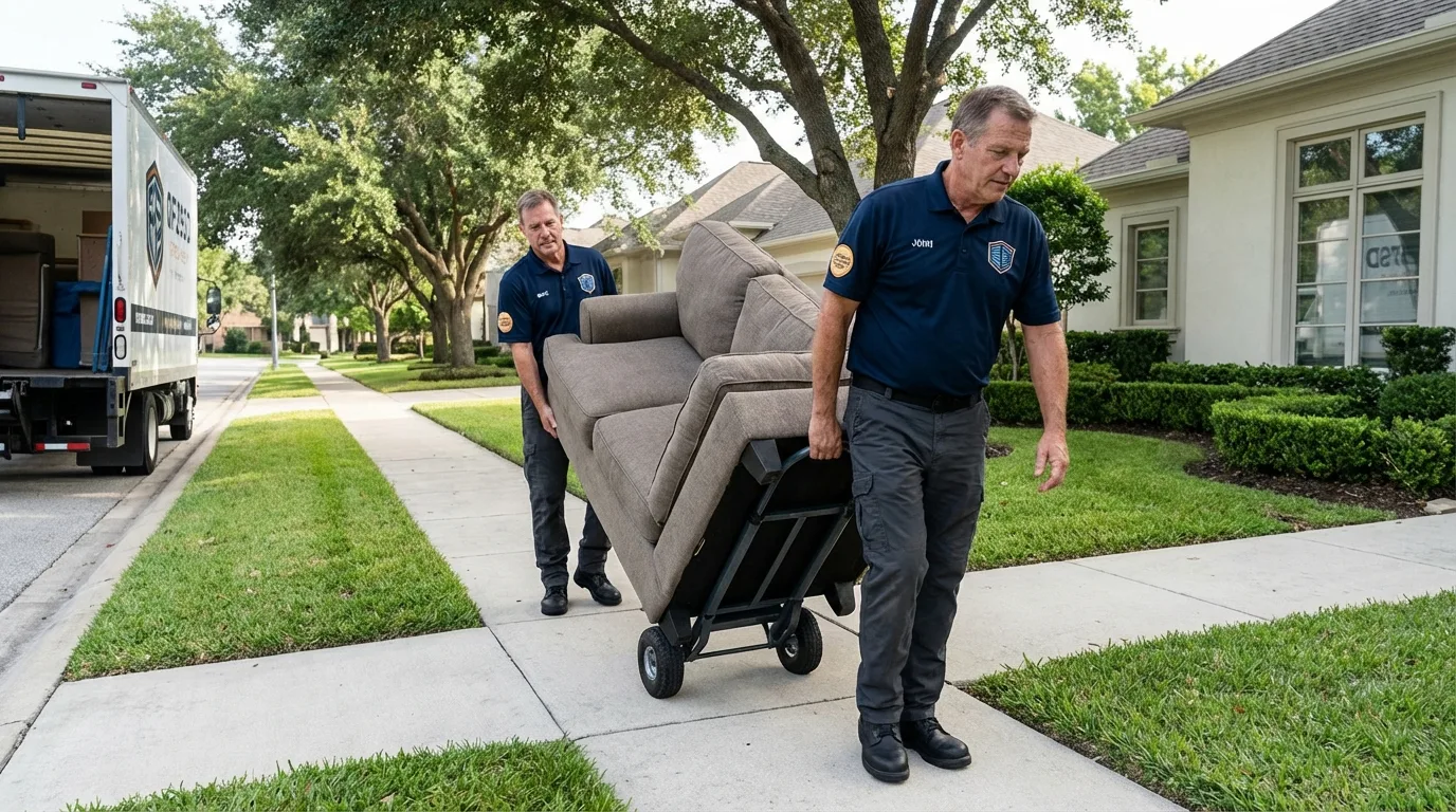 Local residential moving crew loading furniture in Pegram, TN